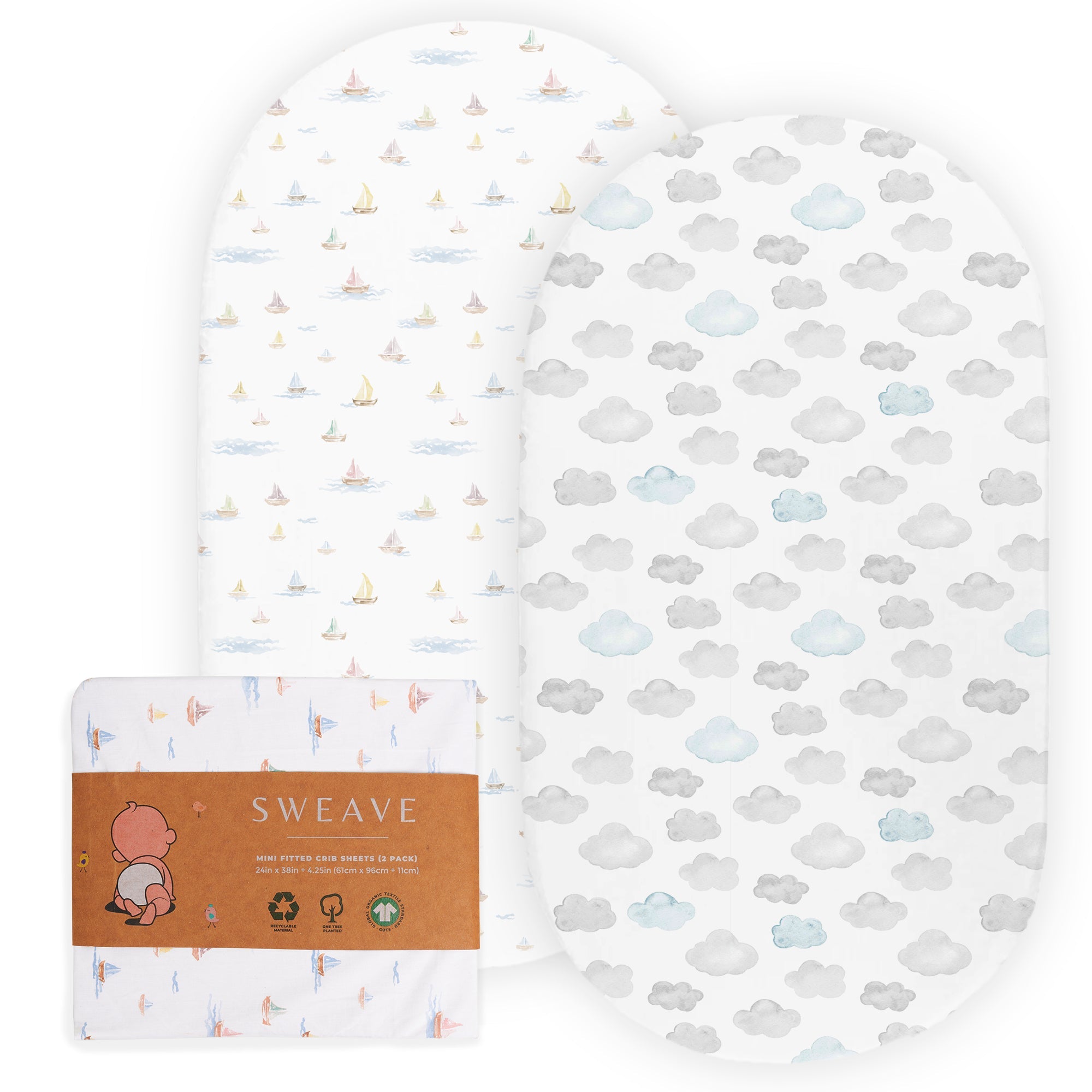 Organic Bassinet Fitted Sheets