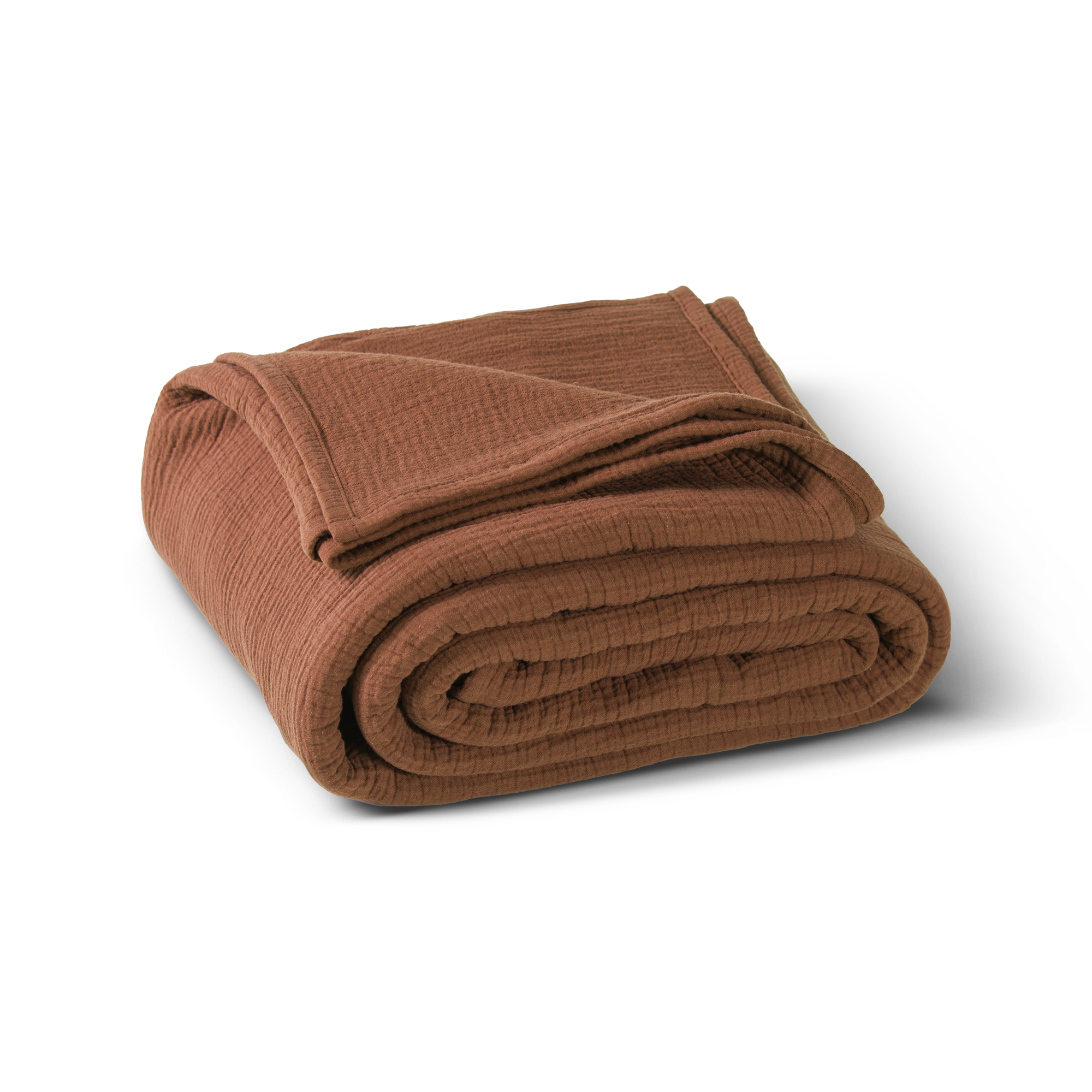 Terracotta Cotton Muslin Blanket