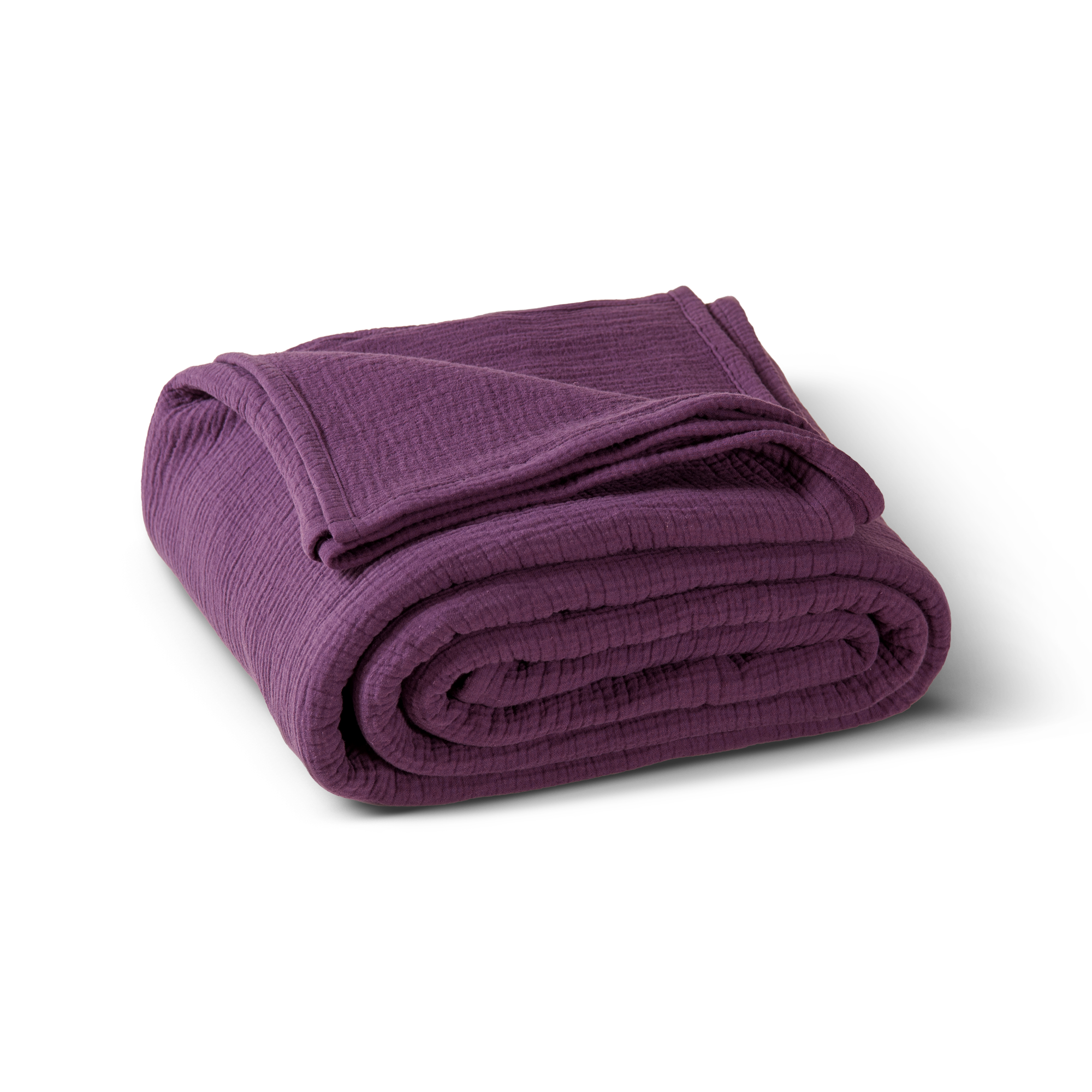 Tyrian Purple Cotton Muslin Blanket