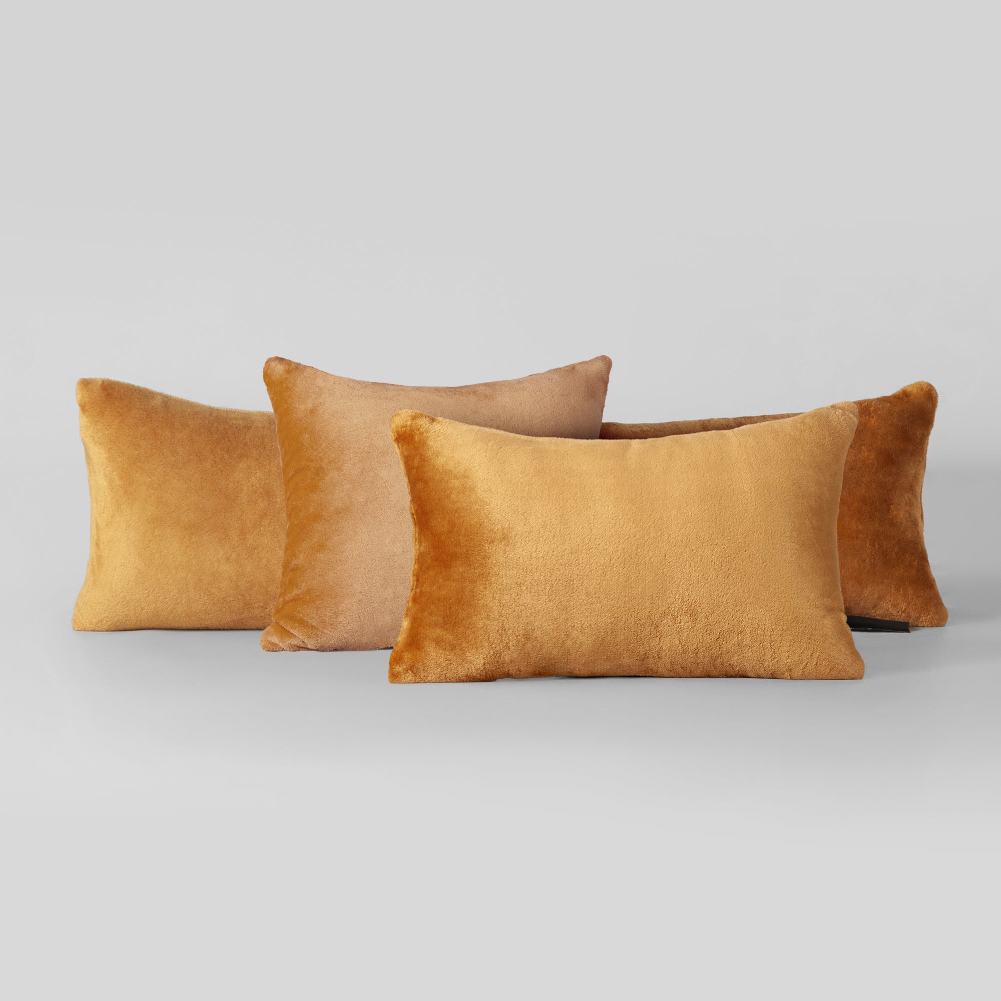 The Linen Company Accessories Camel Plush Cushion