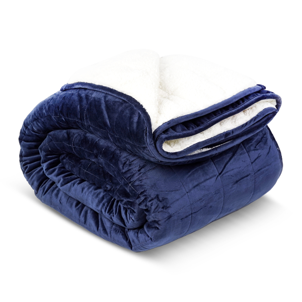 Navy Sherpa Weighted Blanket
